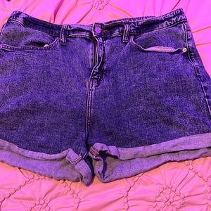 blue jean shorts